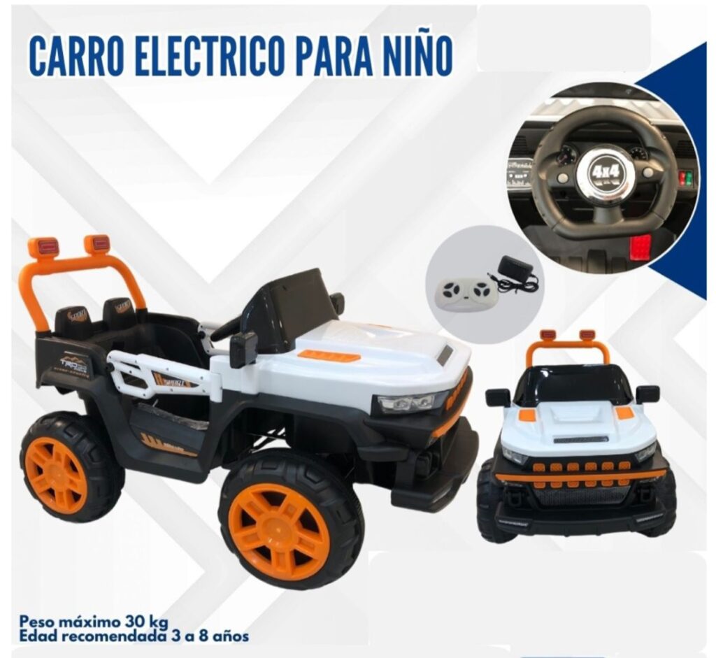 Carro electronico para Niños de 3 a 8 años